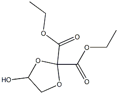 5-Hydroxy-1,3-dioxolane-2,2-dicarboxylic acid diethyl ester 结构式