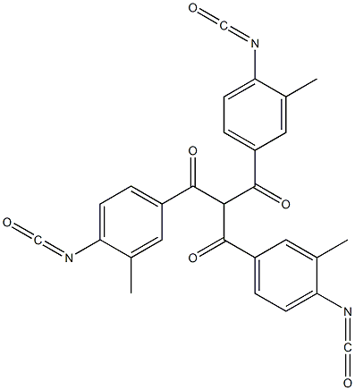 Tris(3-methyl-4-isocyanatobenzoyl)methane 结构式