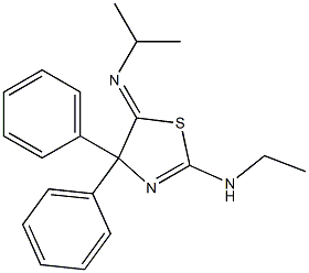 2-(Ethylamino)-5-(isopropylimino)-4,4-diphenyl-2-thiazoline 结构式