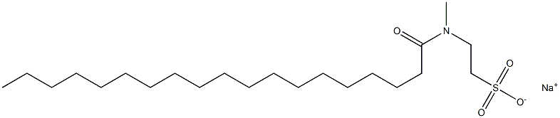 N-(1-Oxononadecyl)-N-methyltaurine sodium salt 结构式