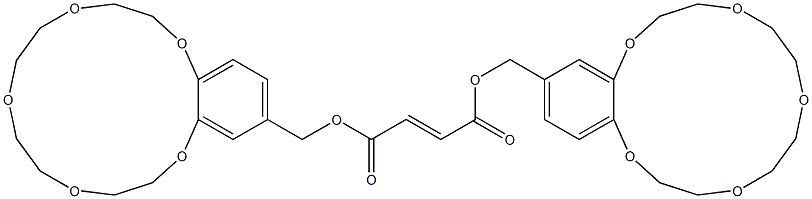 Fumaric acid bis[(2,3,5,6,8,9,11,12-octahydro-1,4,7,10,13-benzopentaoxacyclopentadecin)-15-ylmethyl] ester 结构式