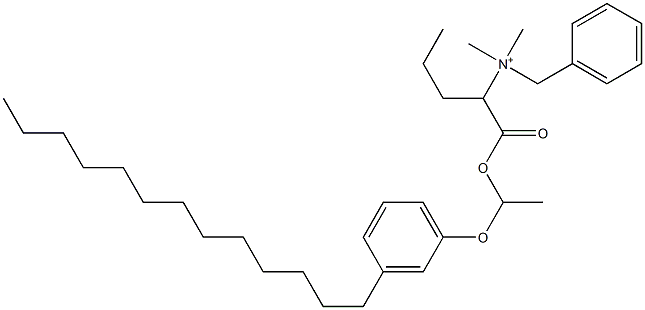 N,N-Dimethyl-N-benzyl-N-[1-[[1-(3-tridecylphenyloxy)ethyl]oxycarbonyl]butyl]aminium 结构式