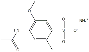 4-Acetylamino-5-methoxy-2-methylbenzenesulfonic acid ammonium salt 结构式
