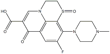 9-Fluoro-2,3-dihydro-10-(4-methylpiperazin-1-yl)-7-oxo-7H-pyrido[1,2,3-de]-1,4-benzothiazine-6-carboxylic acid 1-oxide 结构式