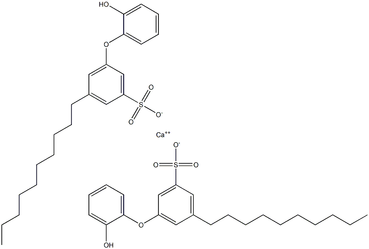 Bis(2'-hydroxy-5-decyl[oxybisbenzene]-3-sulfonic acid)calcium salt 结构式