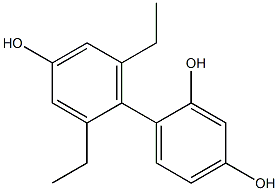 2',6'-Diethyl-1,1'-biphenyl-2,4,4'-triol 结构式
