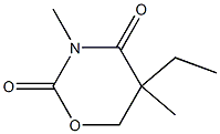 5,6-Dihydro-3,5-dimethyl-5-ethyl-2H-1,3-oxazine-2,4(3H)-dione 结构式