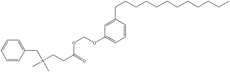 N,N-Dimethyl-N-benzyl-N-[2-[[(3-dodecylphenyloxy)methyl]oxycarbonyl]ethyl]aminium 结构式