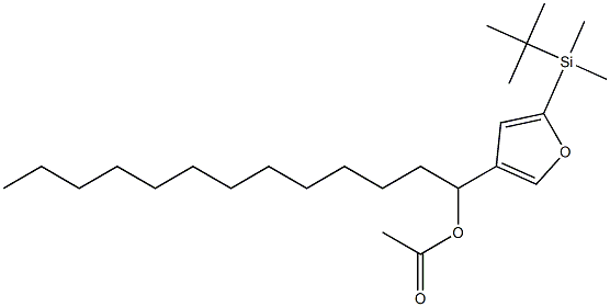 Acetic acid 1-[5-(tert-butyldimethylsilyl)-3-furyl]tridecyl ester 结构式