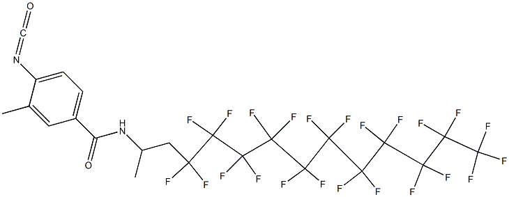 4-Isocyanato-3-methyl-N-[2-(tricosafluoroundecyl)-1-methylethyl]benzamide 结构式