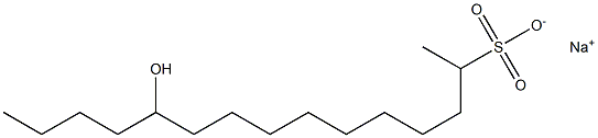 11-Hydroxypentadecane-2-sulfonic acid sodium salt 结构式