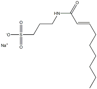 3-(2-Nonenoylamino)-1-propanesulfonic acid sodium salt 结构式