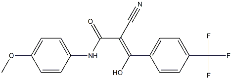 2-Cyano-3-hydroxy-3-[4-trifluoromethylphenyl]-N-[4-methoxyphenyl]acrylamide 结构式