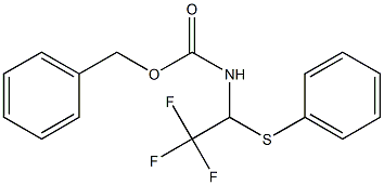 N-(2,2,2-Trifluoro-1-phenylthioethyl)carbamic acid benzyl ester 结构式