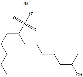 12-Hydroxytridecane-6-sulfonic acid sodium salt 结构式