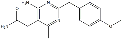 6-Amino-2-(4-methoxybenzyl)-4-methyl-5-pyrimidineacetamide 结构式