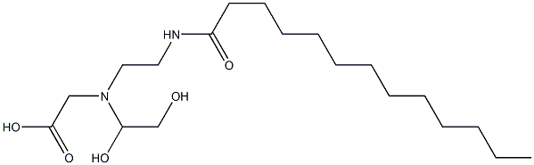 N-(1,2-Dihydroxyethyl)-N-[2-(tridecanoylamino)ethyl]aminoacetic acid 结构式