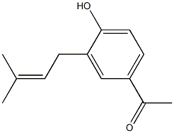 3'-(3-Methyl-2-butenyl)-4'-hydroxyacetophenone 结构式
