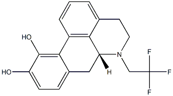 (6aR)-5,6,6a,7-Tetrahydro-6-(2,2,2-trifluoroethyl)-4H-dibenzo[de,g]quinoline-10,11-diol 结构式