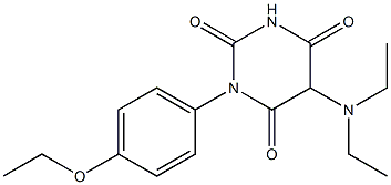 5-(Diethylamino)-1-(p-ethoxyphenyl)barbituric acid 结构式