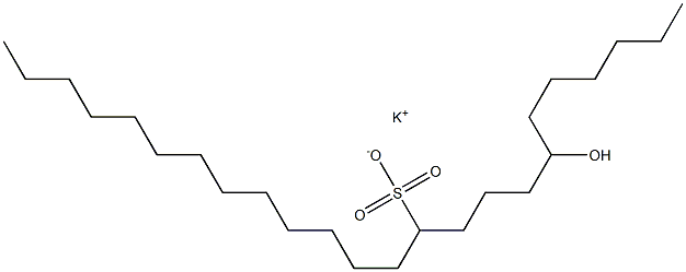 7-Hydroxytetracosane-11-sulfonic acid potassium salt 结构式