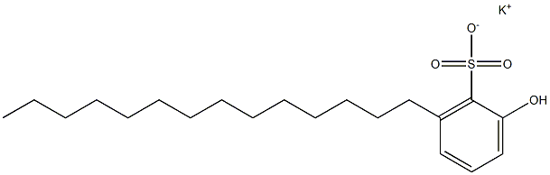 2-Hydroxy-6-tetradecylbenzenesulfonic acid potassium salt 结构式