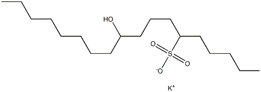 10-Hydroxyoctadecane-6-sulfonic acid potassium salt 结构式