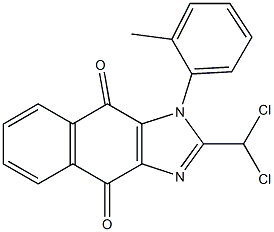 1-(2-Methylphenyl)-2-(dichloromethyl)-1H-naphth[2,3-d]imidazole-4,9-dione 结构式