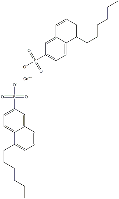Bis(5-hexyl-2-naphthalenesulfonic acid)calcium salt 结构式