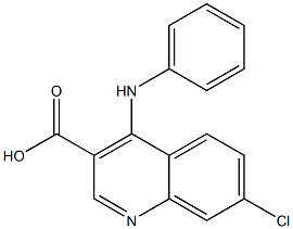 4-[[Phenyl]amino]-7-chloroquinoline-3-carboxylic acid 结构式