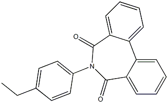 6-(4-Ethylphenyl)-5H-dibenz[c,e]azepine-5,7(6H)-dione 结构式