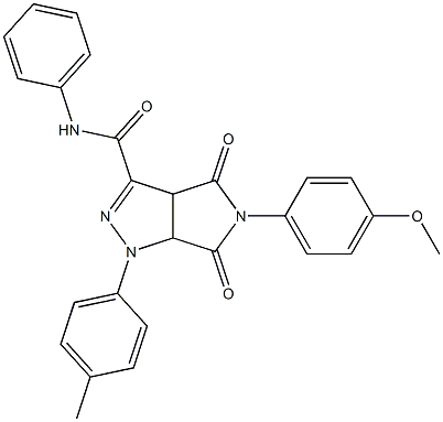 1,3a,4,5,6,6a-Hexahydro-4,6-dioxo-N-phenyl-5-(4-methoxyphenyl)-1-(4-methylphenyl)pyrrolo[3,4-c]pyrazole-3-carboxamide 结构式