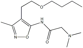 N-[4-(2-Butoxyethyl)-3-methyl-5-isoxazolyl]-2-(dimethylamino)acetamide 结构式