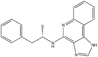 4-[[(S)-1-Methyl-2-phenylethyl]amino]-1H-imidazo[4,5-c]quinoline 结构式