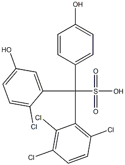 (2-Chloro-5-hydroxyphenyl)(2,3,6-trichlorophenyl)(4-hydroxyphenyl)methanesulfonic acid 结构式
