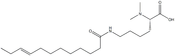 N6-(9-Dodecenoyl)-N2,N2-dimethyllysine 结构式