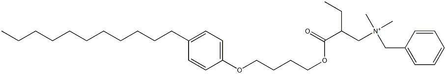 N,N-Dimethyl-N-benzyl-N-[2-[[4-(4-undecylphenyloxy)butyl]oxycarbonyl]butyl]aminium 结构式