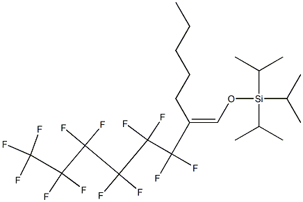 3,3,4,4,5,5,6,6,7,7,8,8,8-Tridecafluoro-2-pentyl-1-(triisopropylsiloxy)-1-octene 结构式