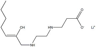 3-[N-[2-[N-(2-Hydroxy-2-heptenyl)amino]ethyl]amino]propionic acid lithium salt 结构式