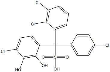 (4-Chlorophenyl)(2,3-dichlorophenyl)(4-chloro-2,3-dihydroxyphenyl)methanesulfonic acid 结构式