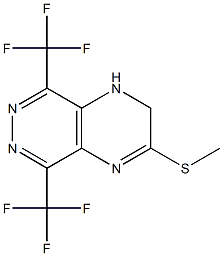 3-Methylthio-1,2-dihydro-5,8-bis(trifluoromethyl)pyrazino[2,3-d]pyridazine 结构式