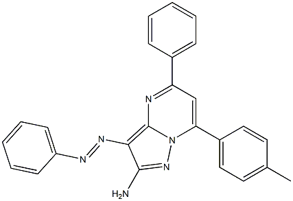 2-Amino-3-phenylazo-5-phenyl-7-(4-methylphenyl)pyrazolo[1,5-a]pyrimidine 结构式