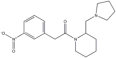 1-[(3-Nitrophenyl)acetyl]-2-(1-pyrrolidinylmethyl)piperidine 结构式