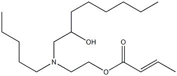 Crotonic acid 2-[N-(2-hydroxyoctyl)-N-pentylamino]ethyl ester 结构式