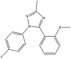 1-(4-Fluorophenyl)-5-(2-methylthiophenyl)-3-methyl-1H-1,2,4-triazole 结构式