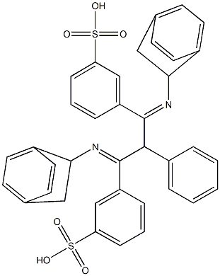 3,3'-[Phenylmethylenebis[4,1-phenylene(ethylimino)methylene]]bis(benzenesulfonic acid) 结构式