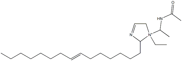 1-[1-(Acetylamino)ethyl]-1-ethyl-2-(7-pentadecenyl)-3-imidazoline-1-ium 结构式