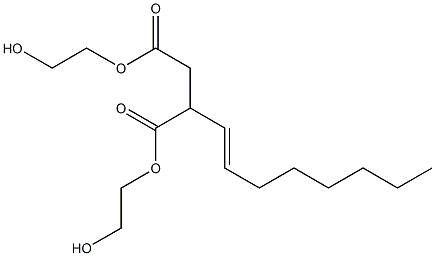 2-(1-Octenyl)succinic acid bis(2-hydroxyethyl) ester 结构式