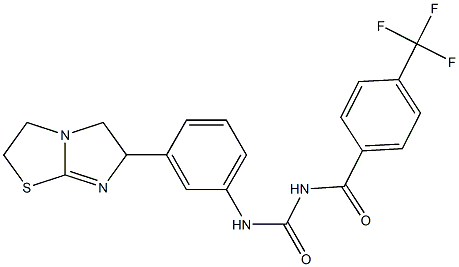 1-(4-Trifluoromethylbenzoyl)-3-[3-[[2,3,5,6-tetrahydroimidazo[2,1-b]thiazol]-6-yl]phenyl]urea 结构式