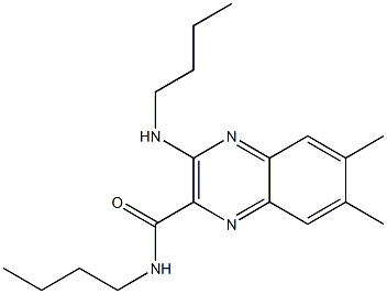 6,7-Dimethyl-3-(butylamino)-N-butylquinoxaline-2-carboxamide 结构式